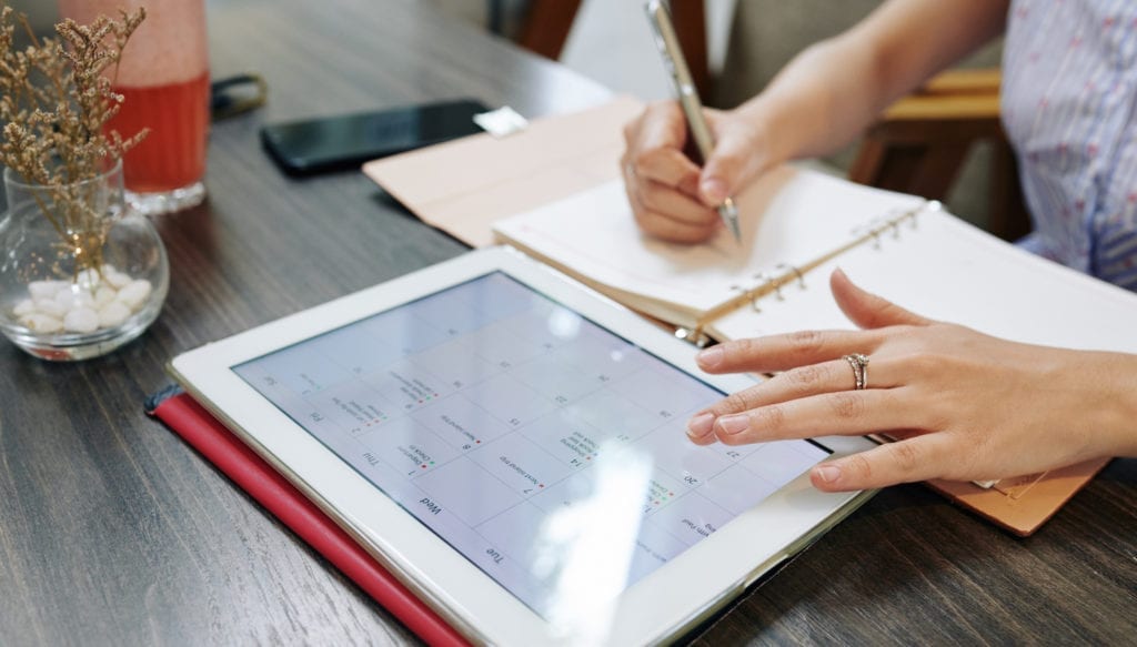 Calendar helps manage time effectively