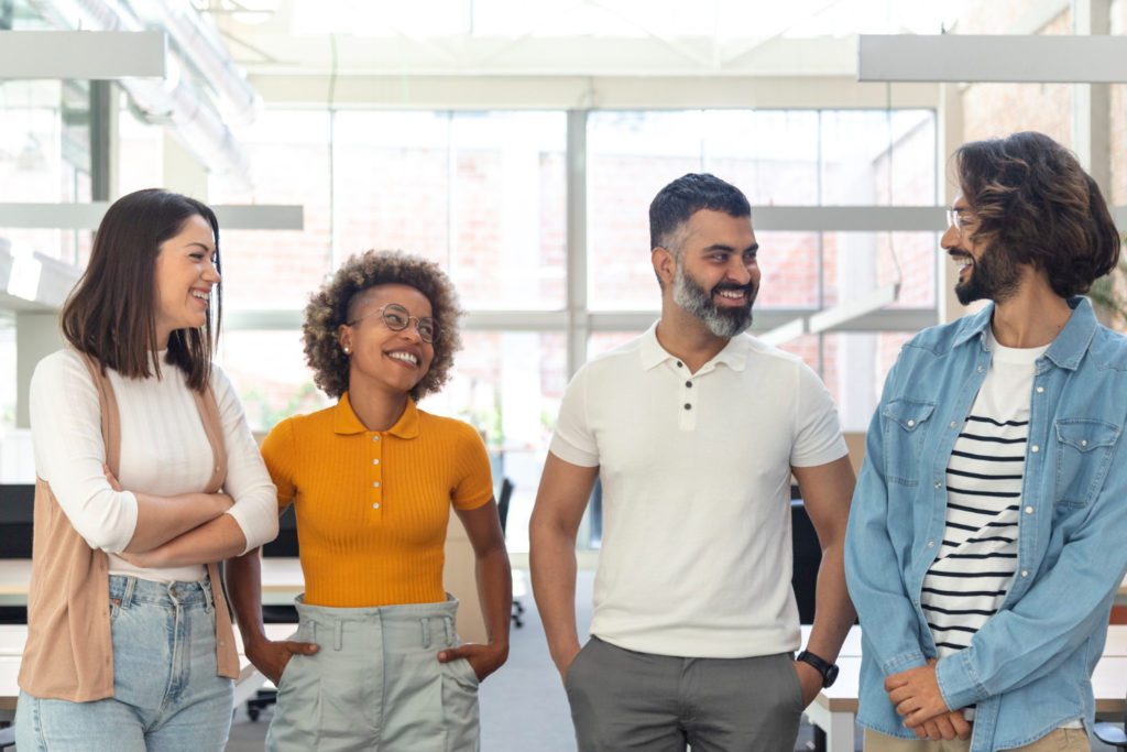 Networking at a coworking space