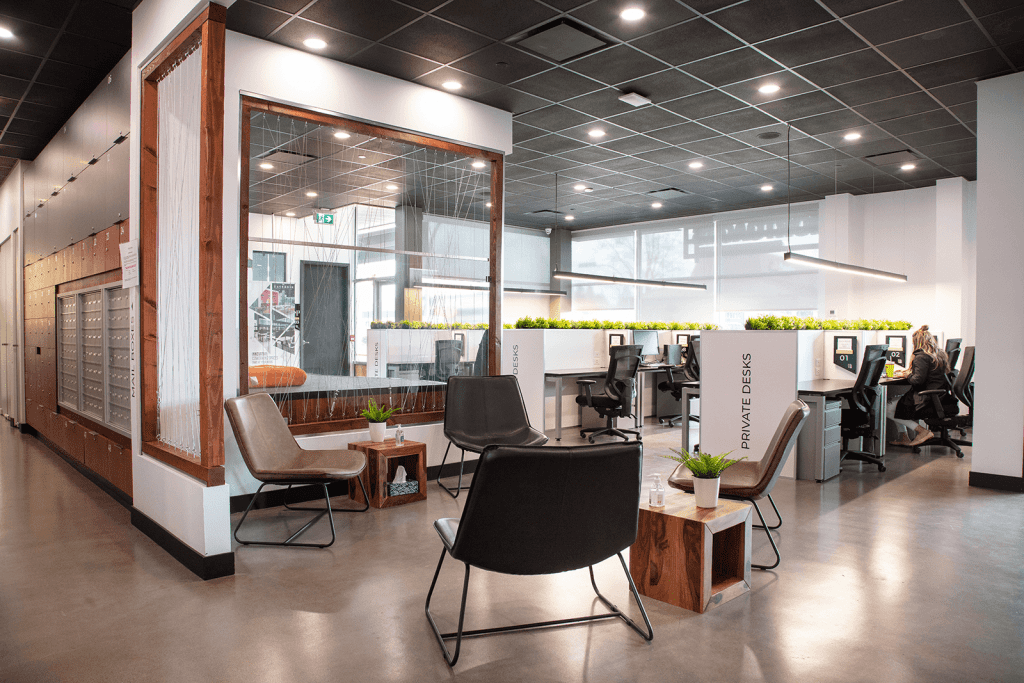 working areas at Backbone Executive Offices