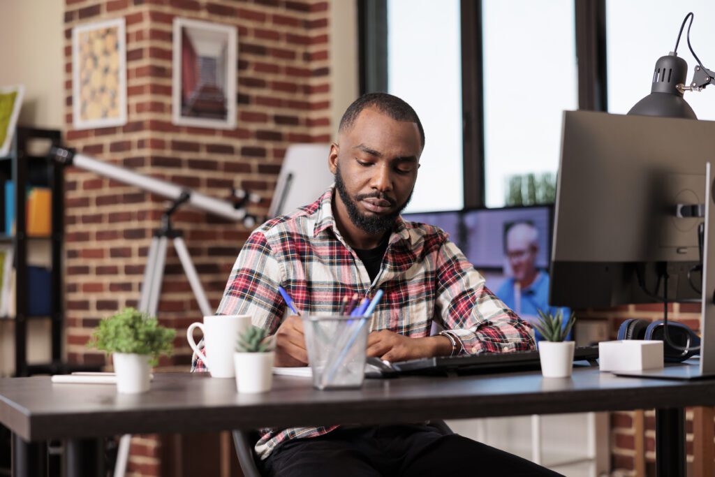 freelancer working