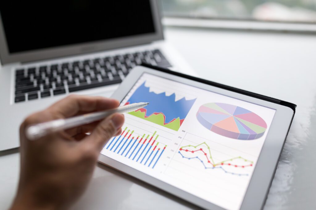 Graph showing market trends