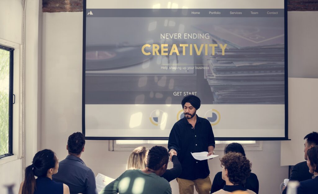 man conducting a workshop