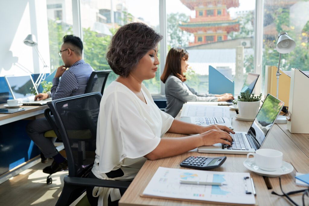 people at a coworking space