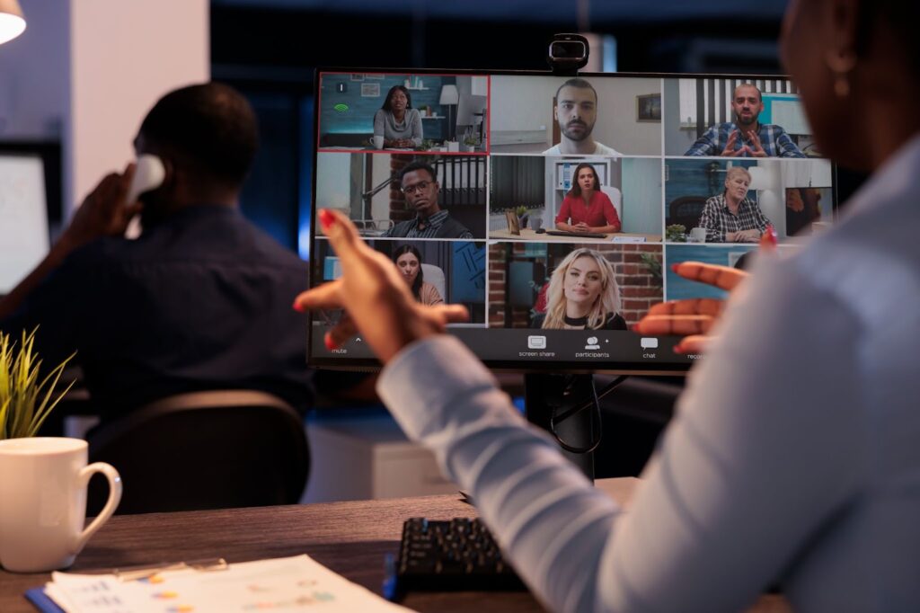 a virtual meeting